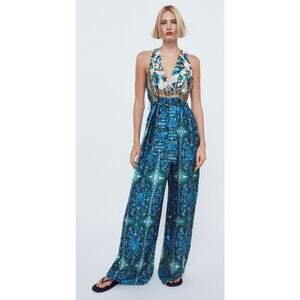 ZARA Floral PRINT Belted JUMPSUIT SIZE M 8637/323/330 NWT SS22
